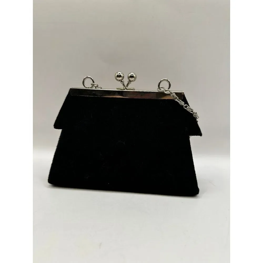 Little velvet and beads and sequins christmas kiss‎ lock purse